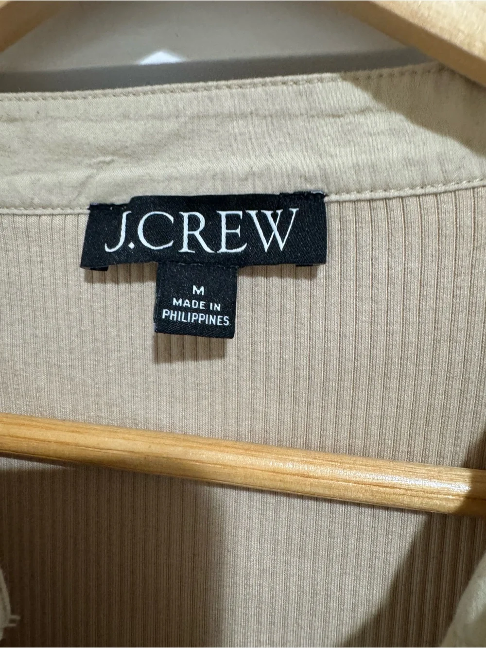 J. Crew Ribbed Puff Sleeve Henley Top